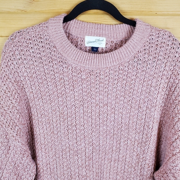 Universal Thread Light‎ Pink Knit Crew Neck Sweater Size Large - Picture 2 of 6